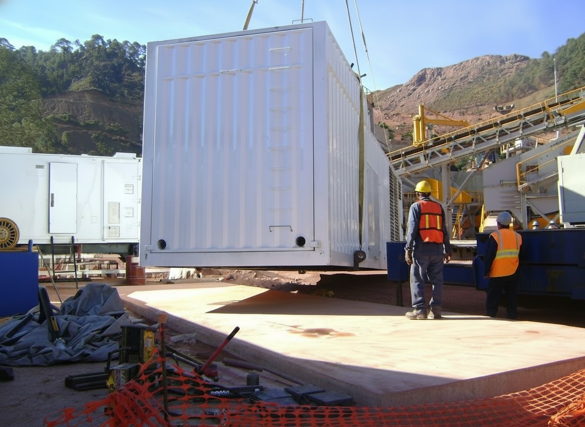 Instalación de generación en sitio remoto — infraestructura llave en mano