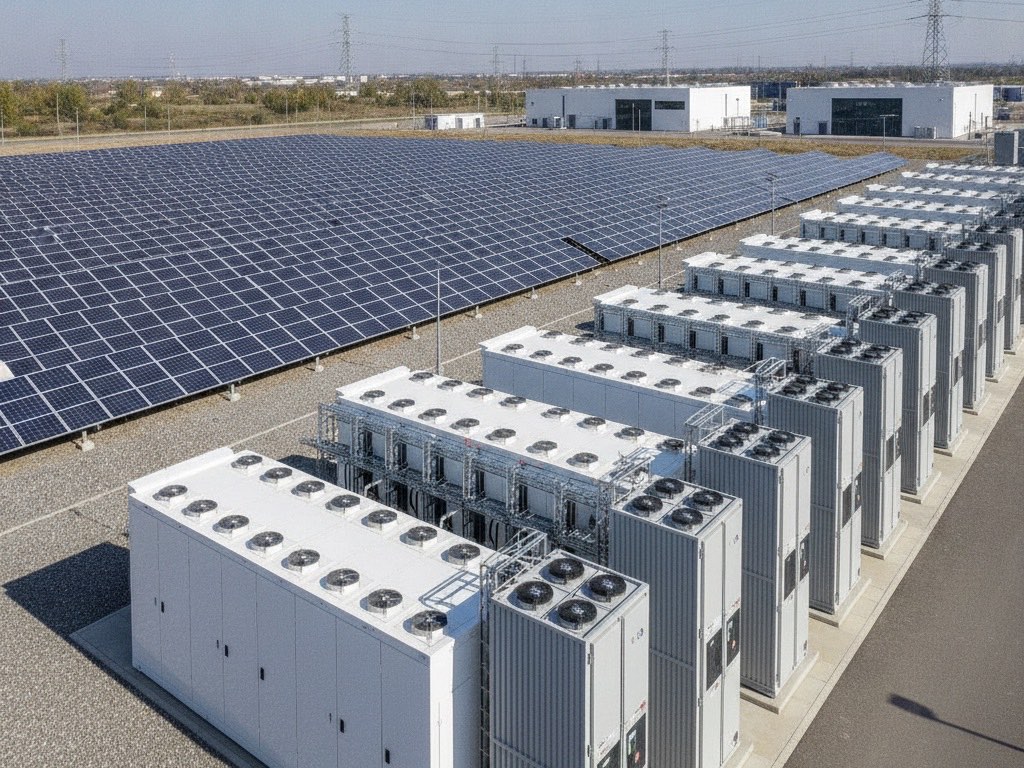 Sistemas solares con baterías de respaldo (BESS) en sitio industrial