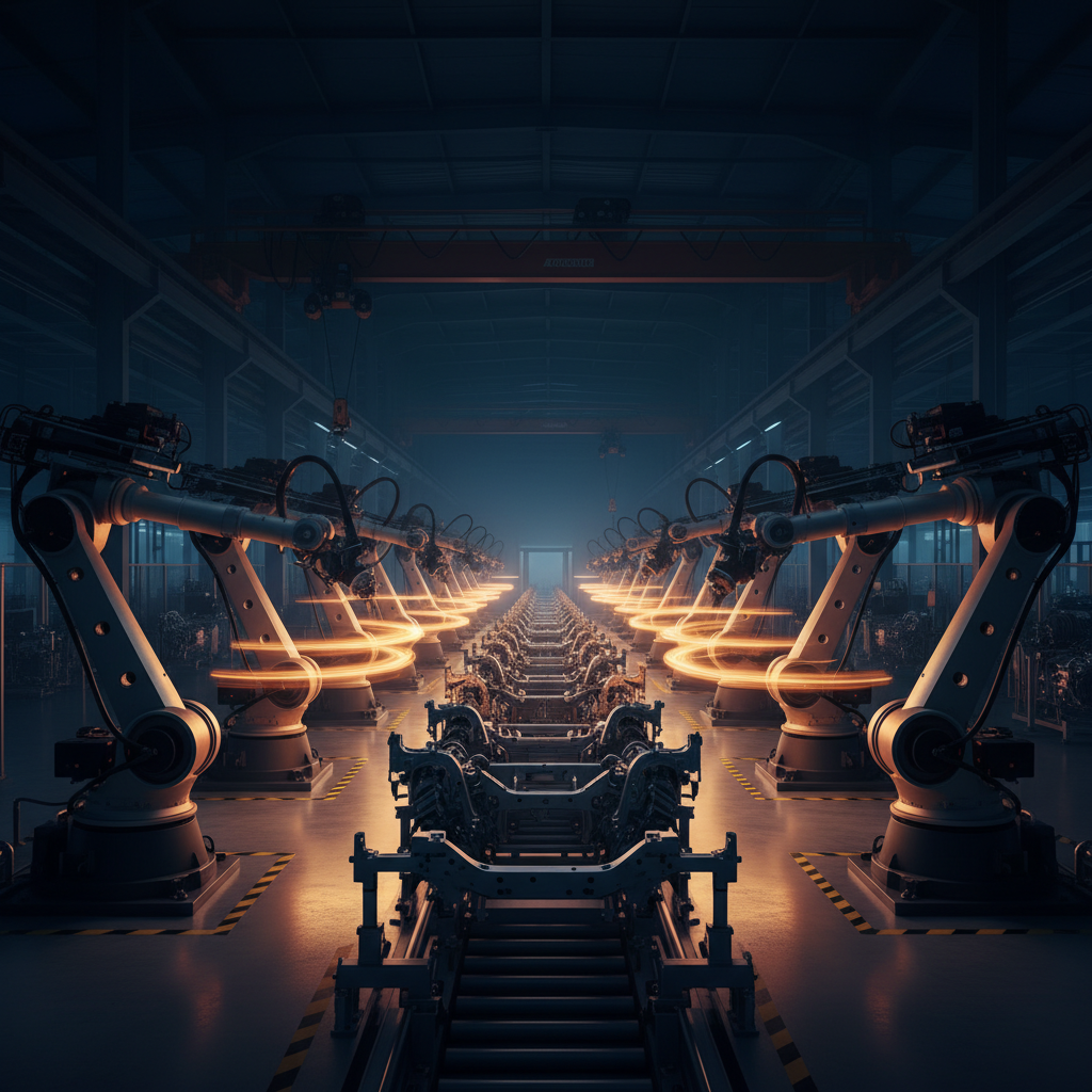 Manufactura y tecnología esperando conexión eléctrica